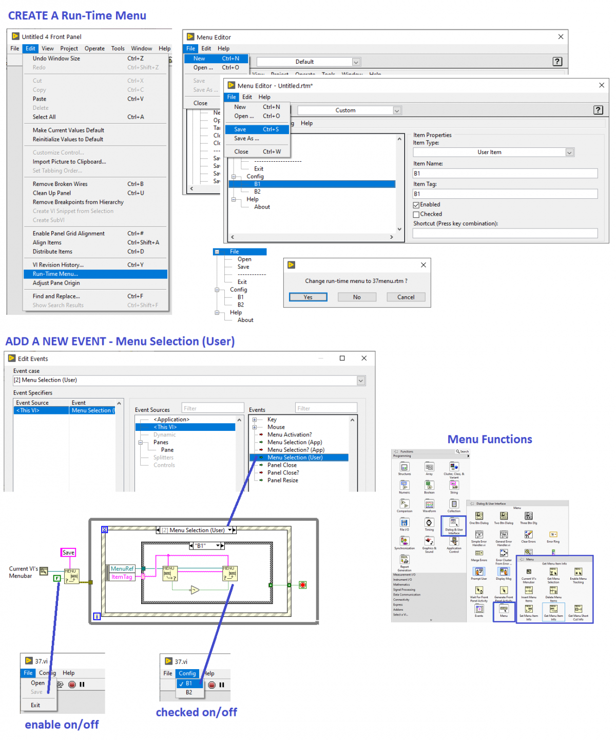 LABVIEW – Tip #37 – Simple Run-Time Menu – Edupez Tips